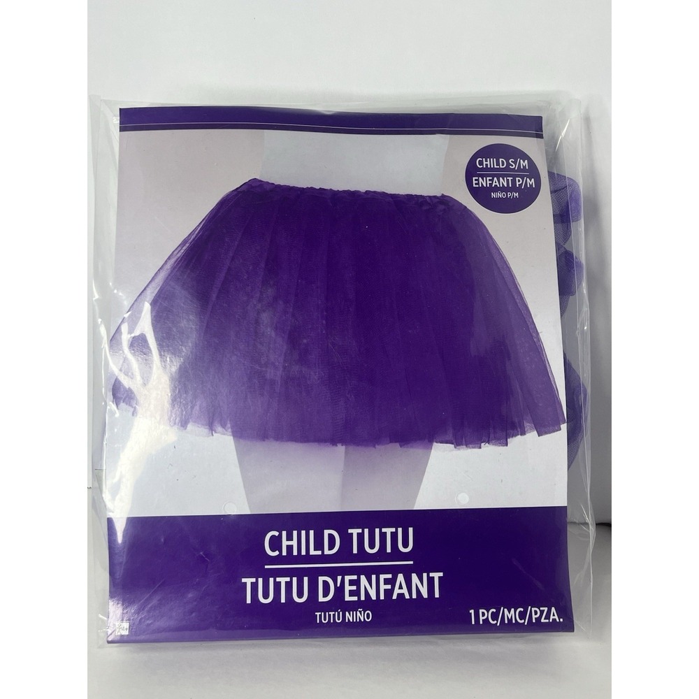 New Amscan Girl's Purple Costume Tutu size S-M Fits up to size 10